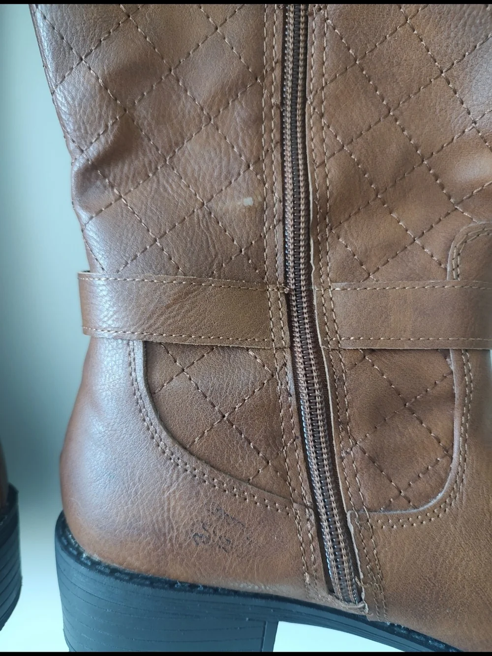 St. John's Bay Brown Quilted Riding Boots Size 7 1/2